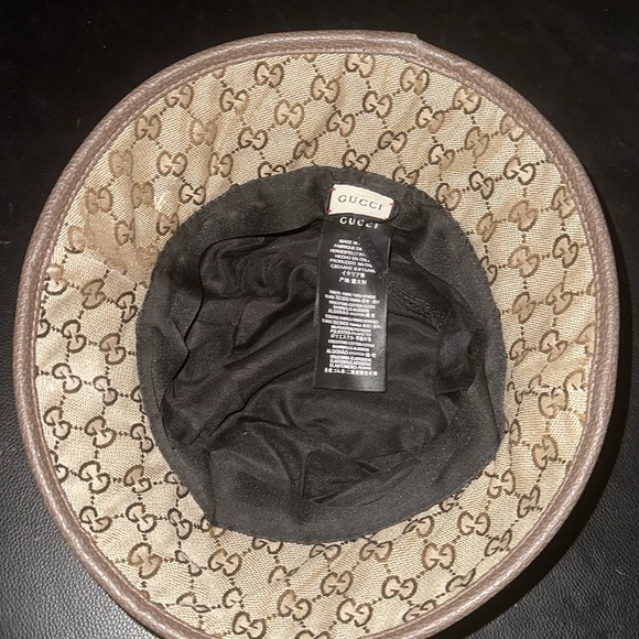 Gucci monogram, bucket hat made in Italy size 6 7/8 to 7 1/8 medium - Picture 2 of 5